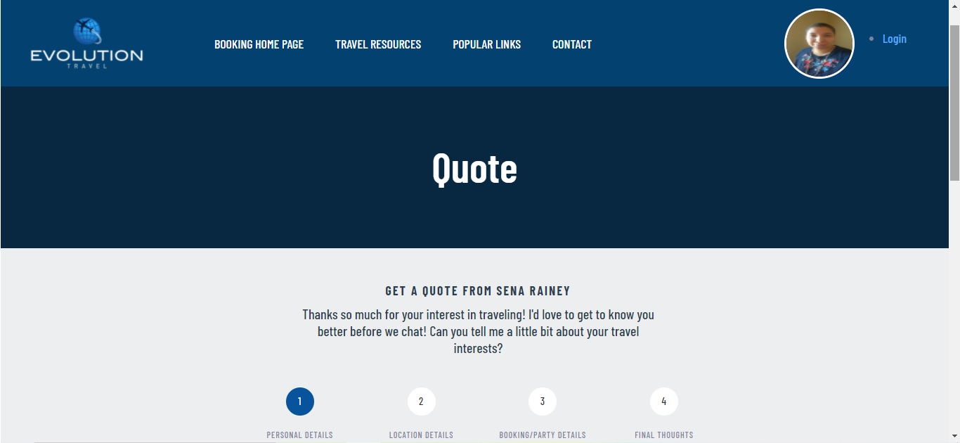 Updated “Request a Quote” button