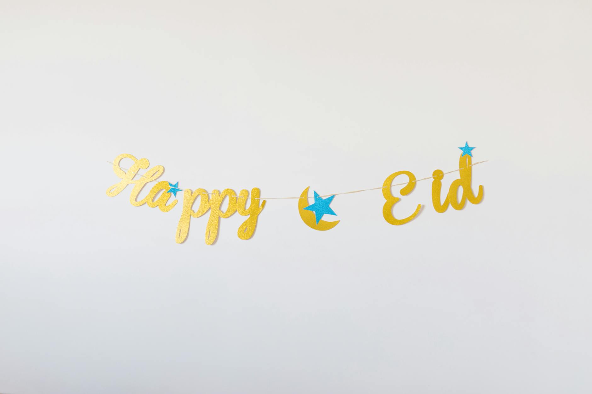 golden happy eid text