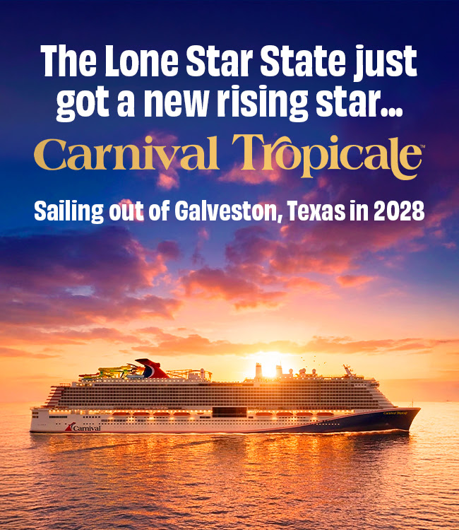BOOK NOW: Carnival Tropicale Departing From Galveston 2028