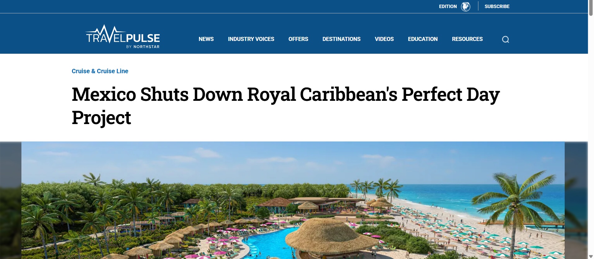 READ NOW: Mexico Shuts Down Royal Caribbean’s Perfect Day Project