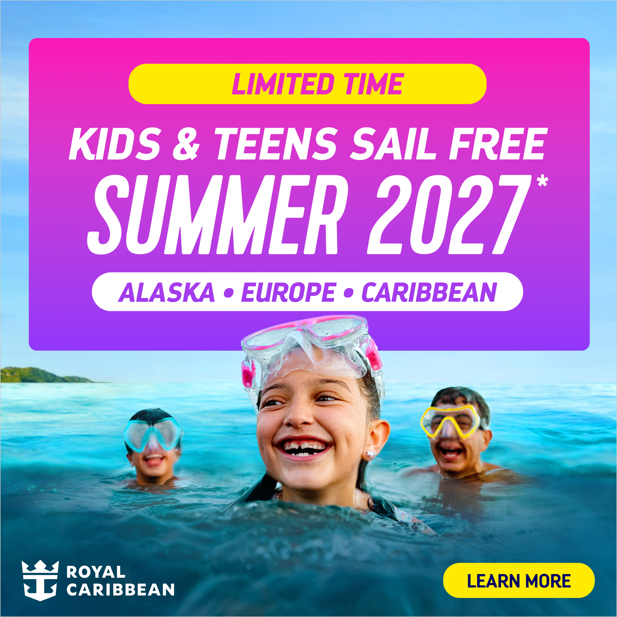 BOOK NOW: Kids  & Teens Sail Free Summer 2027!